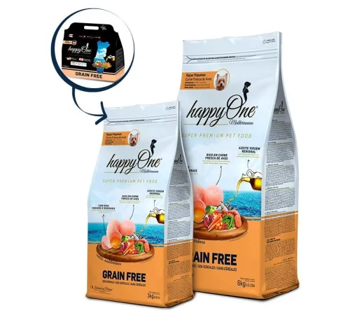 HappyOne Mediterraneum Adult Small Breeds (Птица), 3 кг