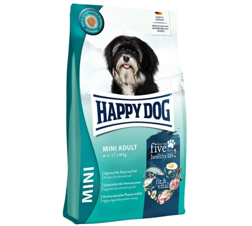 Happy Dog Mini Adult Fit & Vital (Птица), 800 г