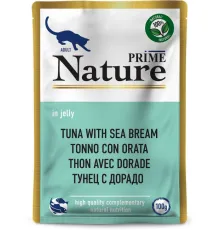 Prime Nature Паучи Тунец с дорадо в желе для кошек, 100 г