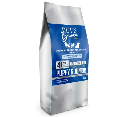 Pet's Brunch Puppy & Junior All Breeds (Телятина), 1 кг