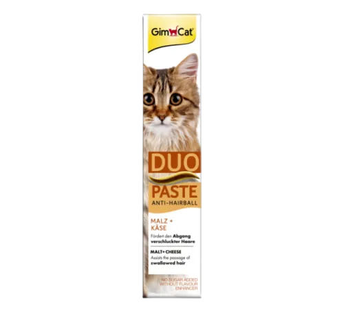 Gimcat Паста Дуо для выгонки шерсти с сыром и солодом 50 г