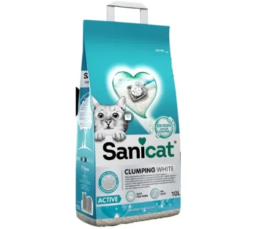 Sanicat Clumping White ACTIVE Marseille Soap, 10 л