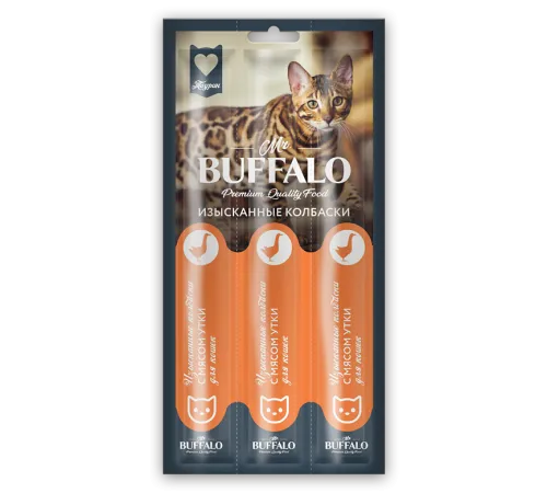 Mr. Buffalo Колбаски с мясом утки, 3 шт (уп)