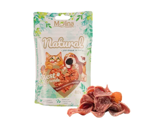 Molina Чипсы с ягненком и треской, 40 г
