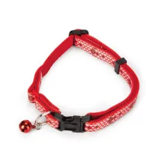 Beeztees Ошейник для кошек светоотражающий Winston, красный