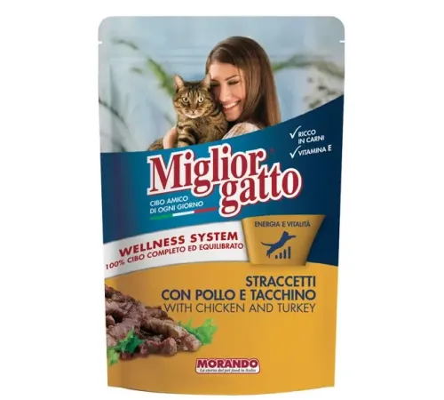 Miglior Gatto Кусочки в соусе (Курица и индейка), 100 г