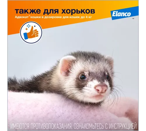 Elanco Адвокат для кошек до 4 кг, 1 пипетка