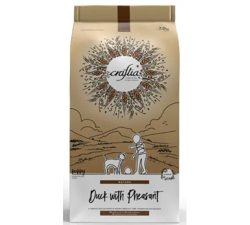 Craftia Natura Puppy Medium&Large (Утка, фазан), 7 кг