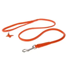 Поводок Collar Glamour круглый, оранжевый, 6 мм 122 см