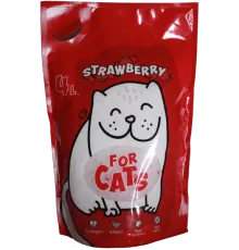 FOR CATS Наполнитель силикагелевый (клубника) 8 л