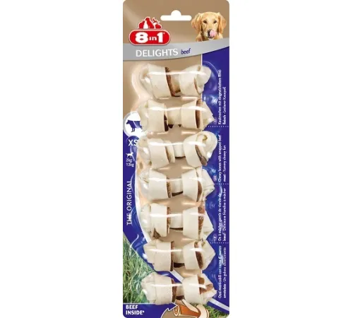 8in1 Косточки Delights Beef XS, 7 шт/уп