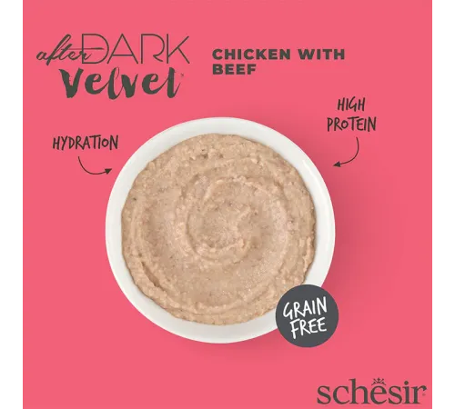 Schesir After Dark Velvet Mousse (Курица, говядина), 80 г