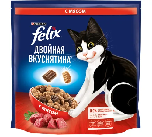 Felix Двойная вкуснятина для кошек (Мясо) 300 г