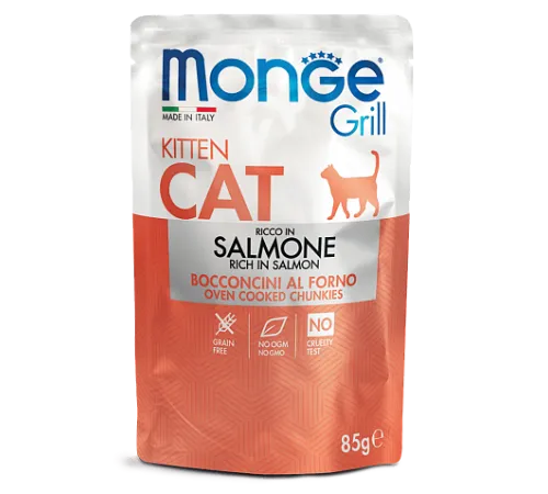Monge Пауч Grill Kitten (Лосось), 85 г
