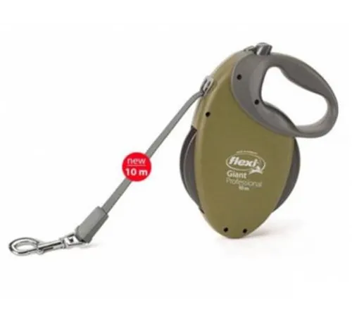 Поводок-рулетка Flexi Giant Professional, 10 м, оливковый
