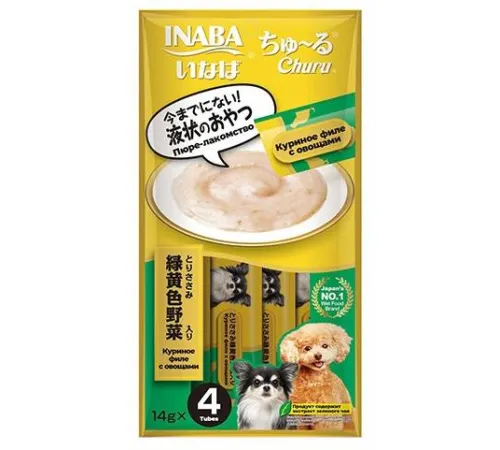 INABA Churu Куриное филе с овощами, 14 г х 4 шт (уп)