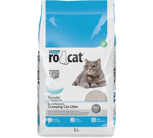 RO-CAT Наполнитель бентонитовый (Без аромата), 5 л