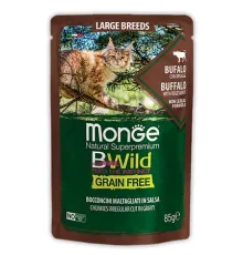 Monge Пауч BWild GF Cat Large Breed (Буйвол, овощи), 85 г