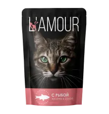 L’AMOUR для кошек с рыбой в соусе, 75 г