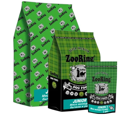ZooRing Junior 3 (Молодой бычок, рис), 2 кг