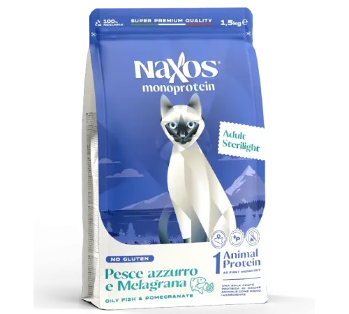 Naxos Cat Sterilight (Рыба, гранат), 7 кг
