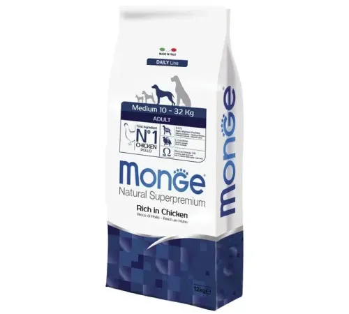 Monge Dog Daily Medium Adult (Курица, рис), 12 кг