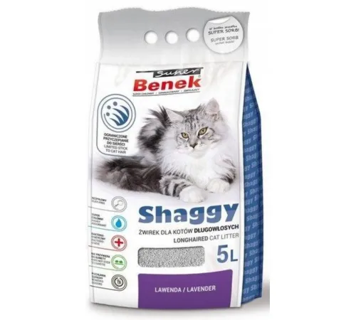 Super Benek Shaggy для длинношерстных (Лаванда), 5 л