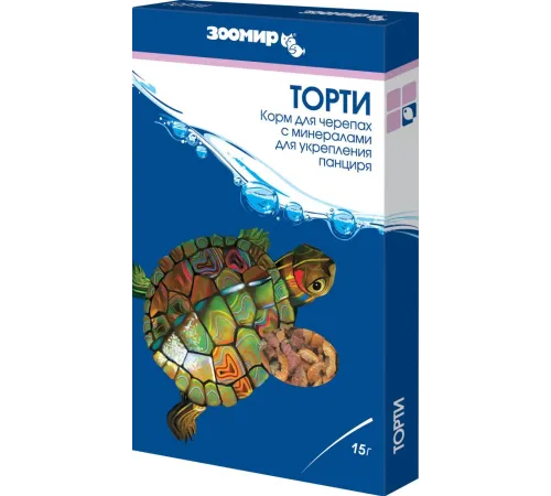Зоомир Торти Корм для водных черепах, 15 г
