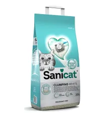 Sanicat Clumping White Unscented, 10 л