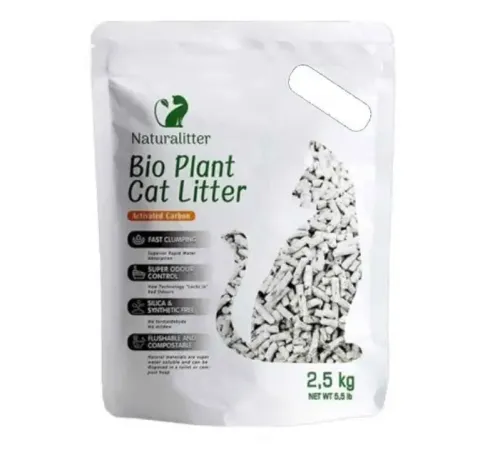 Naturalitter Bio Plant Cat Litter Активированный уголь, 6 л (2,5 кг)