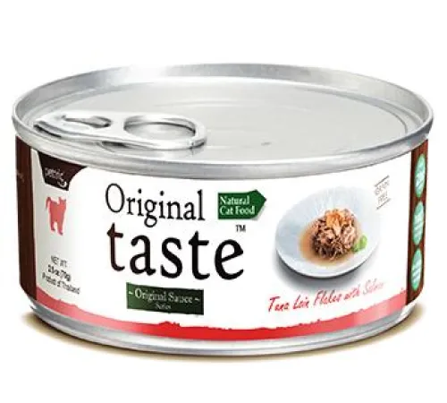 Original Tasty хлопья из филе тунца с диким лососем в соусе, 70 г