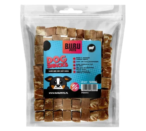 Bubu Pets Косточки из баранины и трески, мягкие, 500 г