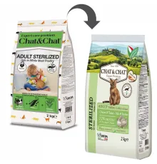 Chat&Chat Expert Adult Sterilized Cat (Птица), 14 кг
