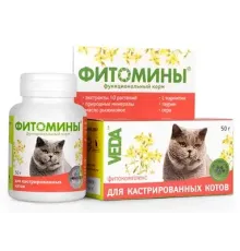 VEDA Фитомины для кастрированных котов 100 таб