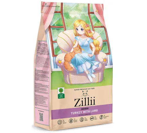ZILLII Indoor Adult Cat (Индейка, ягненок), 400 г
