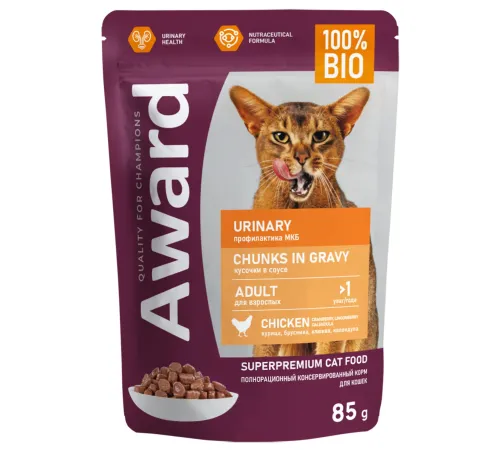 Award Cat Urinary (Курица в соусе), 85 г