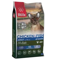 BLITZ Holistic LG Adult Cat (Курица, рыба) 1,5 кг