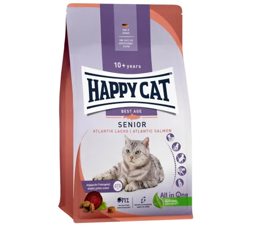 Happy Cat Senior Atlantik-Lachs (Лосось) 4 кг