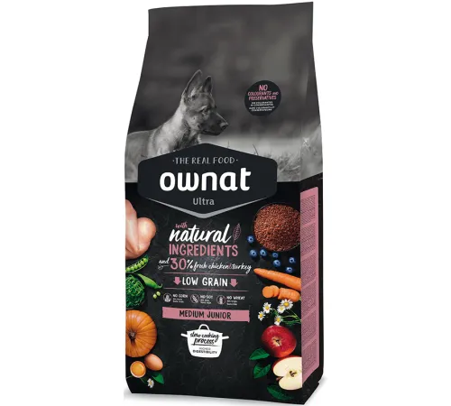 OWNAT Ultra Medium Junior (Курица, индейка), 3 кг