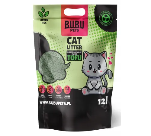 Bubu Pets Tofu Green tea, 12 л (5 кг)
