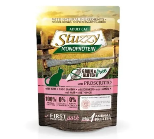 Stuzzy Monoprotein Паучи для кошек (ветчина), 85 г
