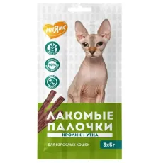 Мнямс Лакомые палочки для кошек (Утка, кролик), 5 г, 1 шт из уп.