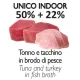Unica Natura UNICO INDOOR Ломтики тунца и индейки для котят, 70 г