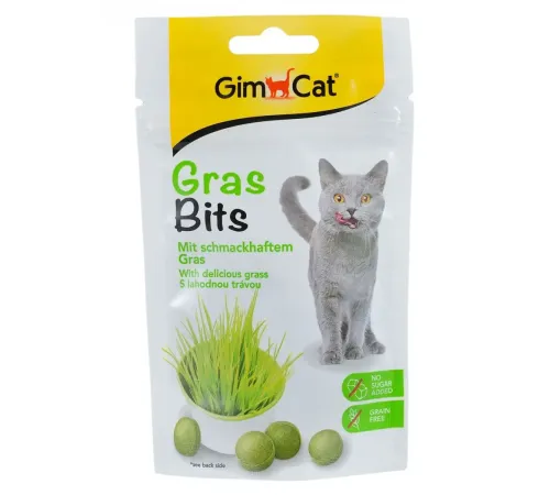 GimCat GrasBits Витаминизированные лакомства с травой, 50 г