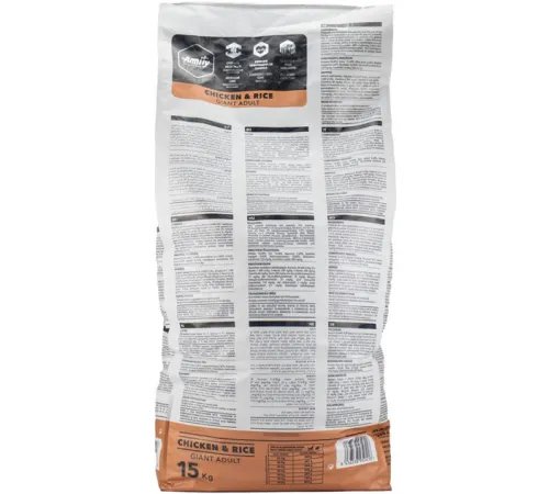 Amity Premium Razas Gigantes (Курица и рис), 15 кг