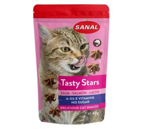 Sanal Лакомство Звездочки с лососем, 40 г