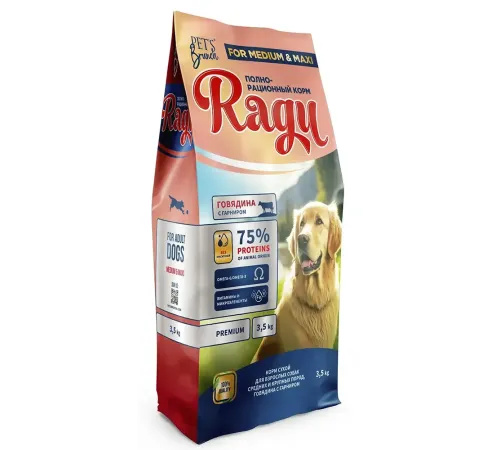 Pet's Brunch Ragu Adult Medium & Maxi Breeds (Говядина с гарниром), 3,5 кг