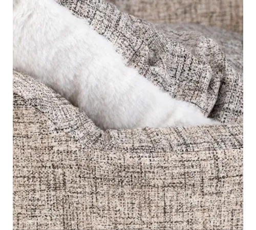 Ferplast Лежанка DANDY F с мехом, меланж серый 55, 55х41х15 см