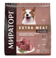 Мираторг Extra Meat для собак средних пород (Говядина), 2,6 кг