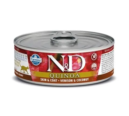Консервы Farmina N&D Quinoa Cat (Оленина, кокос), 70 г